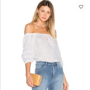 YFB Off the Shoulder Globe Top. Size small.
